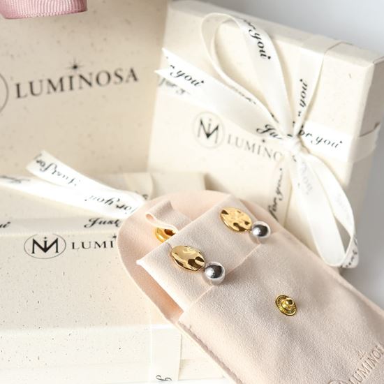 Immagine di Orecchini Pendenti Cerchio Ball Acciaio Inox Donna - Dorthy Duo