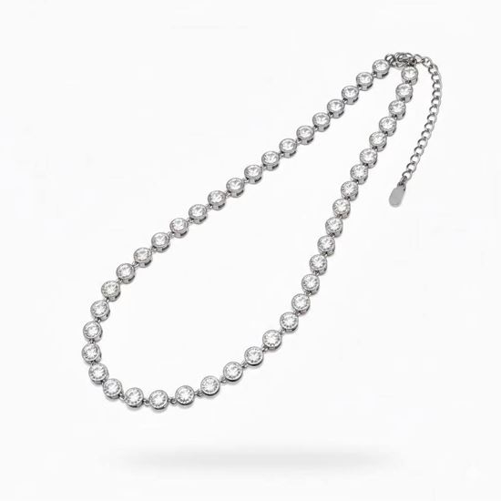 Immagine di Collana Acciaio Inox Zirconia Elegante Donna - Elsa