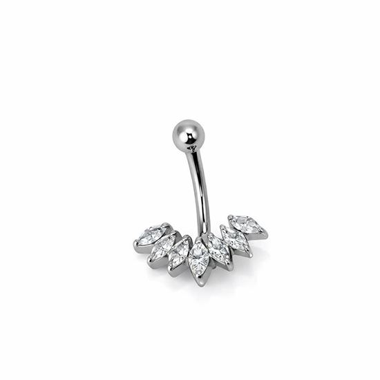 Immagine di Piercing Donna Stilosa Acciaio Inox Zircone Silver  - Amandina