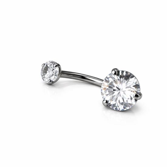 Immagine di Piercing Donna Stilosa Acciaio Inox Zircone Silver  - Diamanti