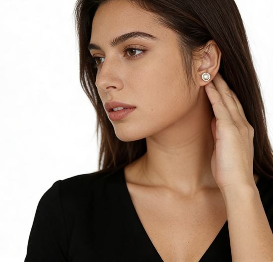 Immagine di Orecchini  Ago Argento s925 Perla acqua dolce Naturale - Nora