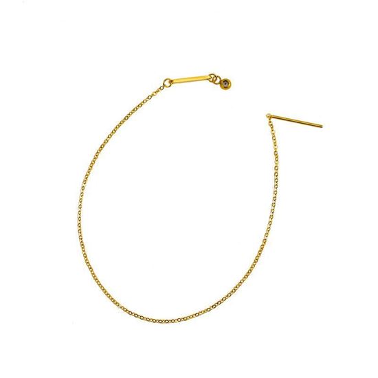 Immagine di Bracciale sottile acciaio placcatura oro18K-INCANTO
