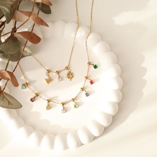 Immagine di Collana Acciaio Inox filo Zirconia -  INCANTO Punto Luce