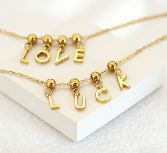 Immagine di Ciondolo  lettere Acciaio Inox Water Proof - INCANTO