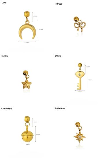 Immagine di Ciondolo Charm Simbol Acciaio Inox - INCANTO