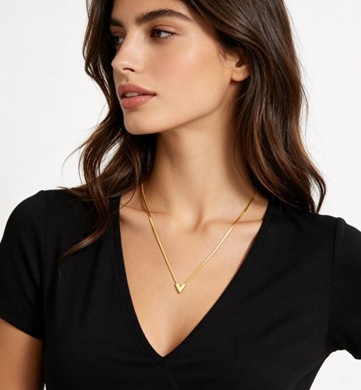 Immagine di Collana Simple V Acciaio Inox Donna - Vittoria V