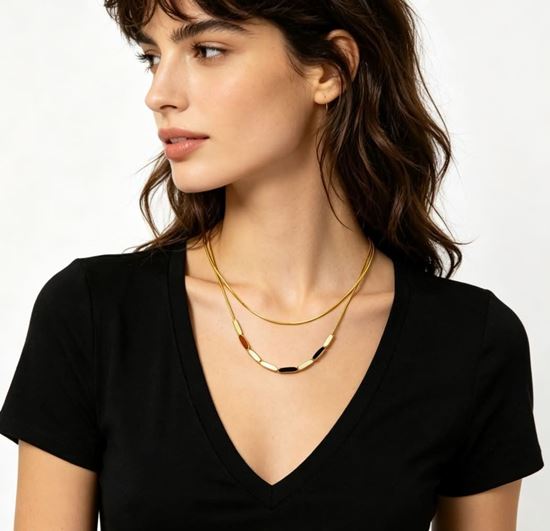 Immagine di Collana set 2 pz Acciaio Inox Donna Water Proof -  Evan