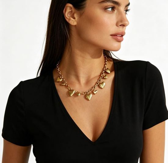 Immagine di Collana Acciaio Inox Donna Elegante Water Proof - Suonario Cuore