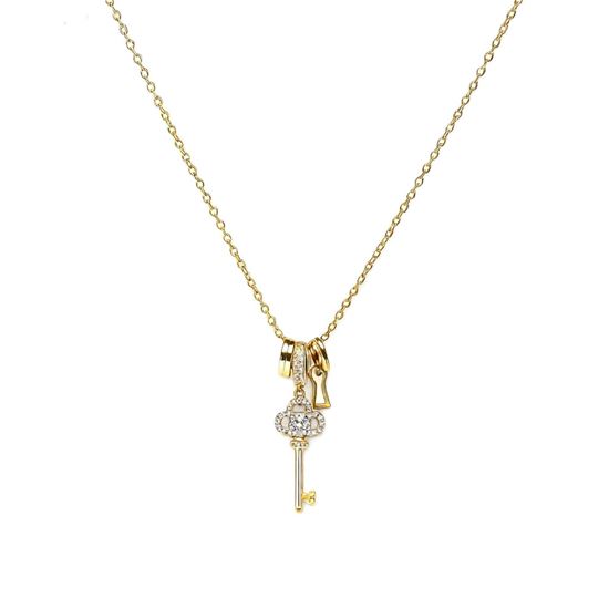 Immagine di Collana a Chiave porta fortuna Elegante Donna Zirconi -  Mira key