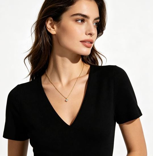 Immagine di Collana Acciaio Inox Zirconia Donna Elegante- Punto Luce