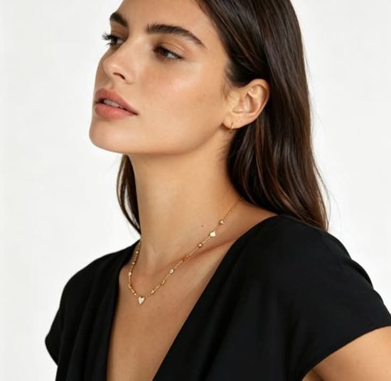 Immagine di Collana Cuoricino Zircone Acciaio Inox Donna  - Simple Love