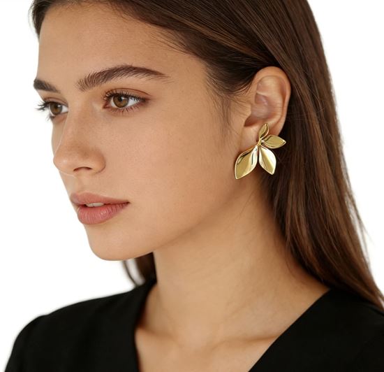 Immagine di Orecchini Fiore Petalo Acciaio Inox Water Proof Donna - Lexi